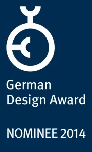 Grafik zur Nominierung des Just Mobile Highway Max für den German Design Award