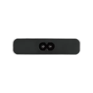Just Mobile aluCharge kompaktes USB-Ladegerät, schwarz-silbernes Aluminiumdesign für vier Geräte