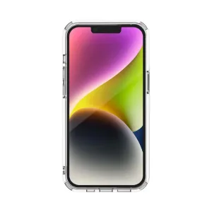 Just Mobile TENC Air gjennomsiktig iPhone 14-deksel med støtbestandige hjørner og støtte for trådløs lading