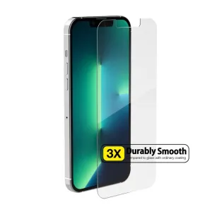 Just Mobile Xkin Displayschutz aus gehärtetem Glas für iPhone 13 Pro Max, transparent mit abgerundeten Kanten