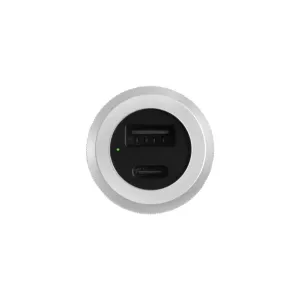 Just Mobile Highway Max Lightning V2 Kfz-Ladegerät mit zwei Anschlüssen, USB-C/USB-A und grüner Kontrollleuchte