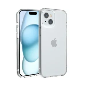 Just Mobile TENC Air transparente iPhone 15-Hülle mit erhöhtem Kameraschutz und Kompatibilität mit kabellosem Laden