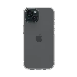 Just Mobile TENC Air transparente Schutzhülle für iPhone 15, Rückansicht mit Kameraausschnitt