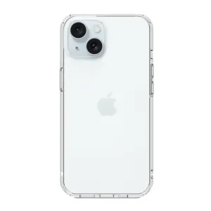 Just Mobile TENC Air transparente Schutzhülle für das iPhone 15 Plus mit erhöhten Kanten und Tastenaussparungen