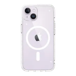 Just Mobile TENC transparente MagSafe-Hülle für iPhone 14, mit erhöhten Kanten und Abdeckungen für die Seitentasten