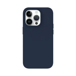 Just Mobile TENC silikonskal med MagSafe för iPhone 14 Pro i marinblått med upphöjd kamerautskärning