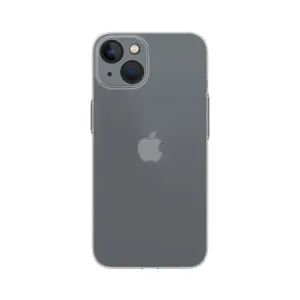 Just Mobile TENC Slim Fit genomskinligt iPhone 14-skal med upphöjd kamerakant och stöd för MagSafe