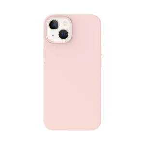 Just Mobile TENC Silikonhülle in Pink für die Basismodelle iPhone 14 und iPhone 13, mit erhöhtem Kameraausschnitt