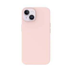 Just Mobile tENC Silikonhülle für iPhone 14 in Rosa, mit erhöhter Kameraaussparung und Tastenabdeckungen