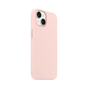 Just Mobile TENC Silikonhülle für iPhone 14 in Rosa mit erhöhtem Kameraschutz und schlankem Design