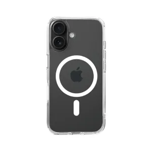 Just Mobile TENC Air transparente Schutzhülle für das iPhone 16 mit erhöhter Kameraaussparung und Ring im MagSafe-Stil
