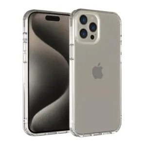 JustMobile TENC Air transparente Schutzhülle für iPhone 15 Pro Max mit erhöhten Rändern und Kameraaussparungen