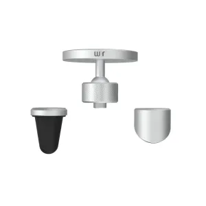 Just Mobile aluDisc Go magnetische Autohalterungsteile in Silber und Schwarz für die iPhone-Befestigung