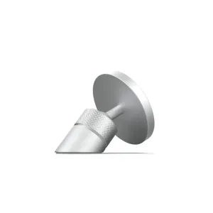 Just Mobile aluDisc Go magnetische Autohalterung für iPhone aus silbernem Aluminium, abgebildet auf weißem Hintergrund