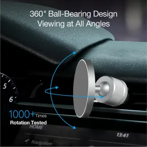 Just Mobile aluDisc Go magnetische Autohalterung mit kugelgelagerter 360-Grad-Scheibe für die iPhone-Anzeige auf dem Armaturenbrett