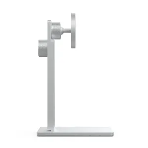 Just Mobile aluDisc Pro MagSafe iPhone-Ständer in Silber, mit verstellbarem Schreibtischsockel und magnetischer Halterung