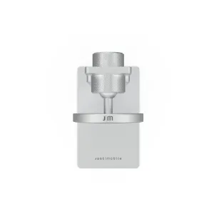 Just Mobile aluDisc Pro MagSafe iPhone-Ständer aus silbernem Aluminium mit verstellbarer Desktop-Basis