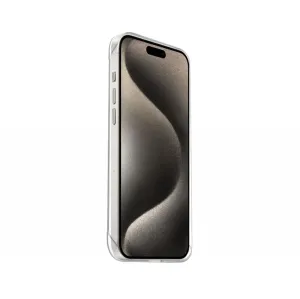 Just Mobile TENC Slim Fit transparente Schutzhülle für iPhone 15 Pro mit Tastenabdeckungen und abgerundeten Ecken