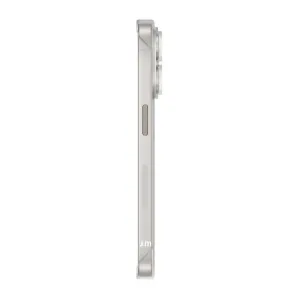 Just Mobile TENC Slim Fit Frosted iPhone 15 Pro Max Hülle, schlanke transparente Seitenansicht mit Tastenaussparungen und erhöhtem Kamerarand