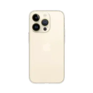 Just Mobile Frost TENC slimmat iPhone 14 Pro-skal med transparent baksida och upphöjt kameraskydd
