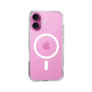 Coque de protection transparente Just Mobile TENC Air pour iPhone 16 Plus avec bords surélevés pour l’appareil photo et anneau MagSafe