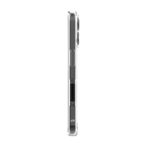 Coque de protection transparente Just Mobile TENC Air pour iPhone 16 Plus, vue latérale avec protections de boutons surélevées
