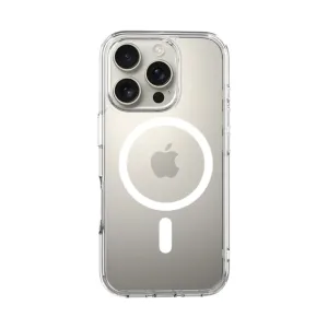 Just Mobile TENC Air transparente Schutzhülle für das iPhone 16 Pro mit erhöhten Ecken und Kameraausschnitt