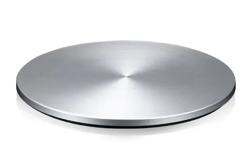 Plateau rotatif Just Mobile aluDisc pour écran, plateforme rotative en aluminium brossé au design extra-plat