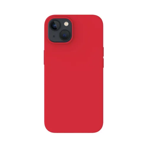 Just Mobile TENC korallivärvi silikoonümbris iPhone 14 ja iPhone 13 baasmudelitele, kaameraavaga