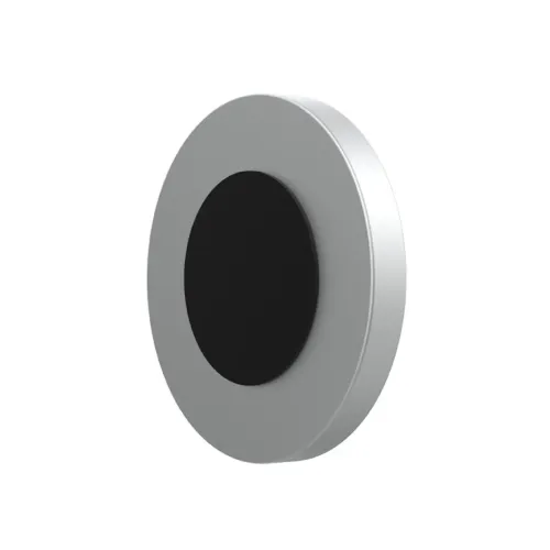 Disque de fixation murale magnétique Just Mobile aluDisc mini argenté et noir sur fond blanc